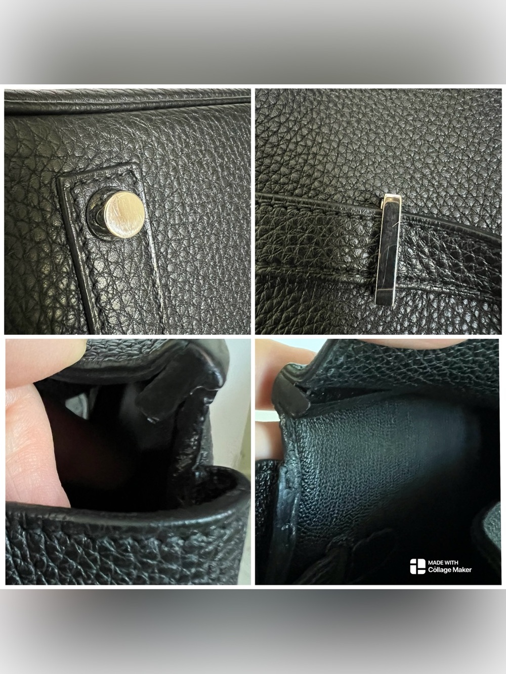 SOLD Hermes Black Birkin 35 in Noir Togo Leather With Palladium Hardware - Picture 14 of 16